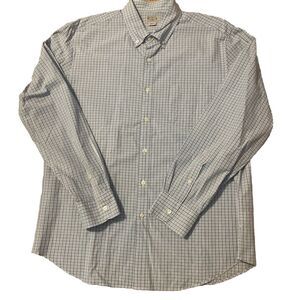 J.CREW Long Sleeve XL Blue Check Button Down‎ Cotton Shirt